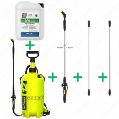 dc049 Drucksprüher Profidachclean Spar Bundle mit 3m Lanze + 2x Lanzenverlängerung + Profidachclean