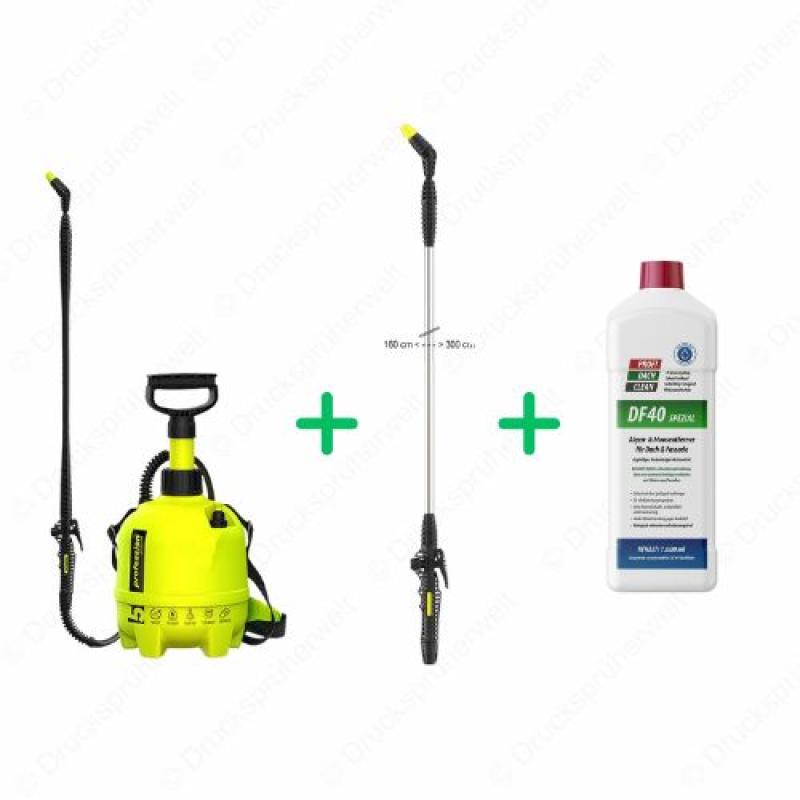 dc001 Drucksprüher Profidachclean Spar Bundle mit 3m Lanze + Profidachclean