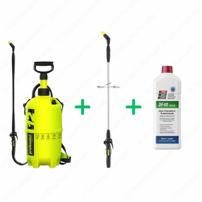 dc004 Drucksprüher Profidachclean Spar Bundle mit 3m Lanze + Profidachclean