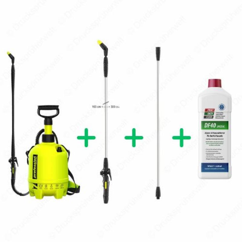 dc016 Drucksprüher Profidachclean Spar Bundle mit 3m Lanze + Lanzenverlängerung + Profidachclean dc016 Drucksprüher Profidachclean Spar Bundle mit 3m Lanze + Lanzenverlängerung + Profidachclean