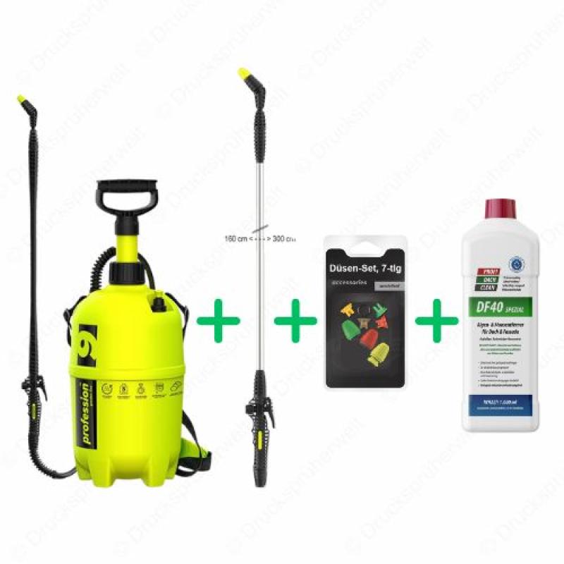 dc022 Drucksprüher Profidachclean Spar Bundle mit 3m Lanze + 3 teiliges Düsen-Set+ Profidachclean dc022 Drucksprüher Profidachclean Spar Bundle mit 3m Lanze + 3 teiliges Düsen-Set+ Profidachclean