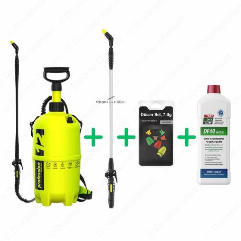 dc023 Drucksprüher Profidachclean Spar Bundle mit 3m Lanze + 7 teiliges Düsen-Set+ Profidachclean dc023 Drucksprüher Profidachclean Spar Bundle mit 3m Lanze + 7 teiliges Düsen-Set+ Profidachclean