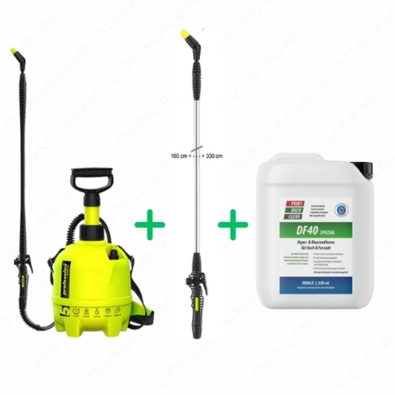 dc041 Drucksprüher Profidachclean Spar Bundle mit 3m Lanze + Profidachclean